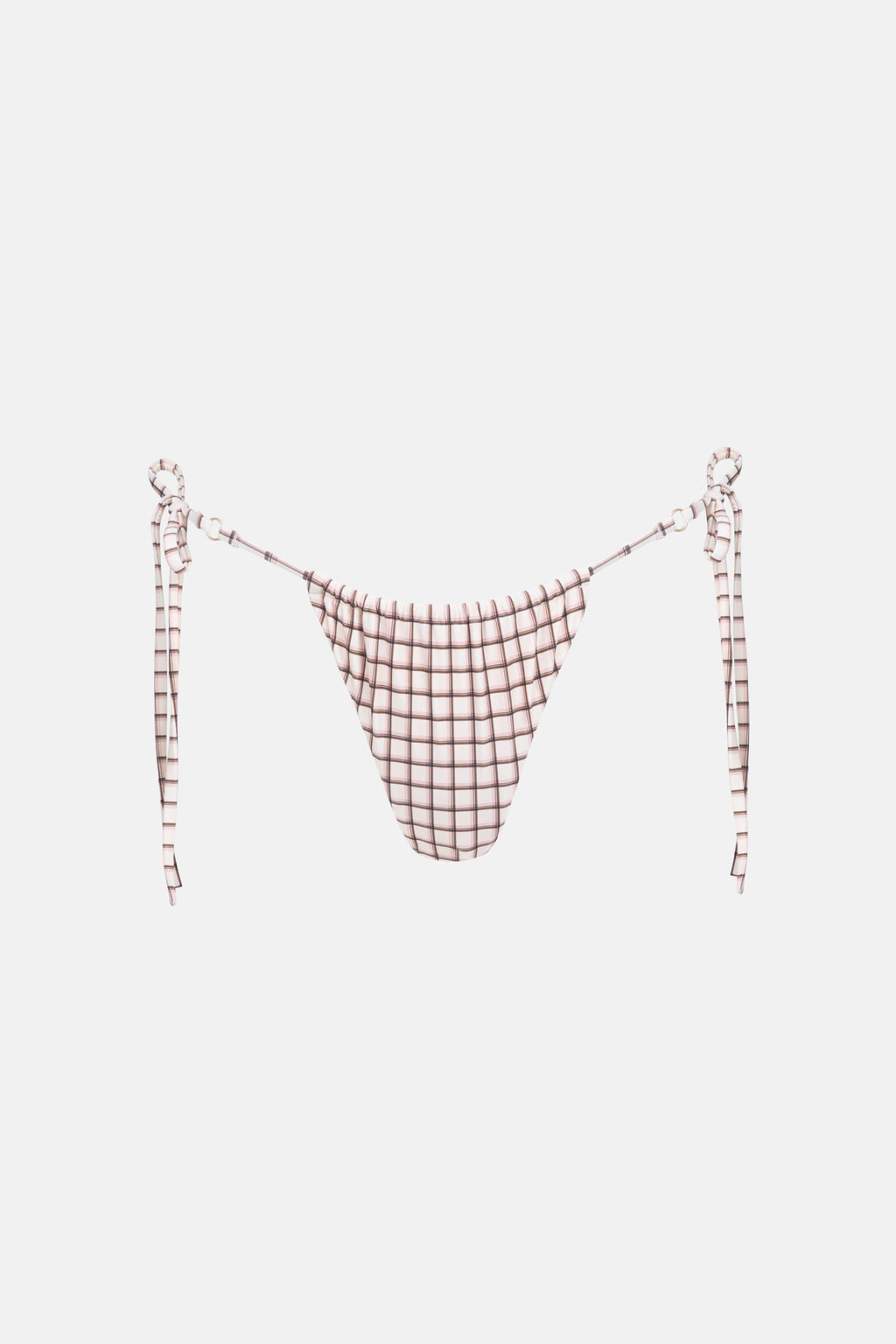Rhythm Natural Rumi Check Gathered Tie Side Itsy Pant