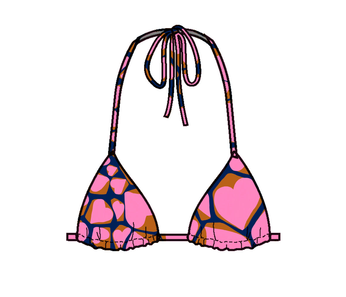 Rio De Sol Pink Amore Tri-Inv Top