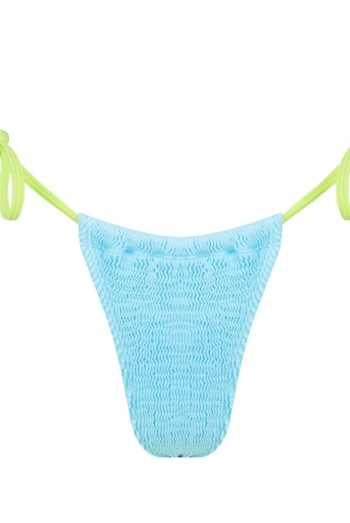Cleonie Swim Sky & Chartreuse Peninsula Tie Side Brief