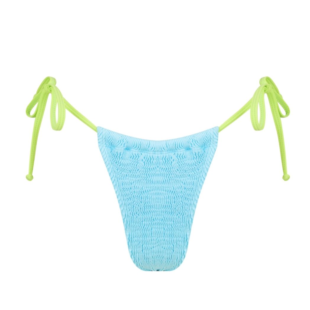 Cleonie Swim Sky & Chartreuse Peninsula Tie Side Brief