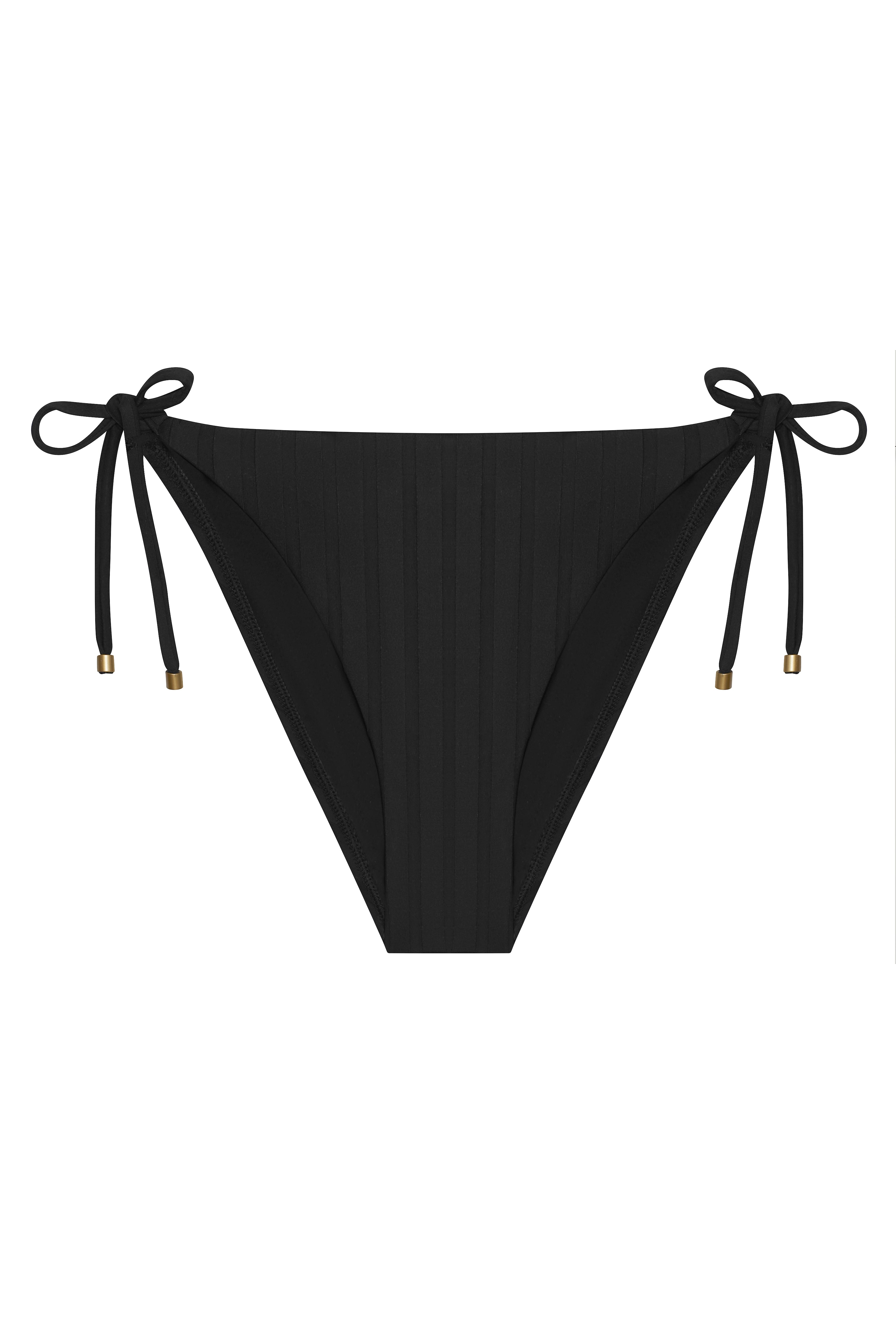Vitamin A Black SuperRib Elle Tie Side Bottom