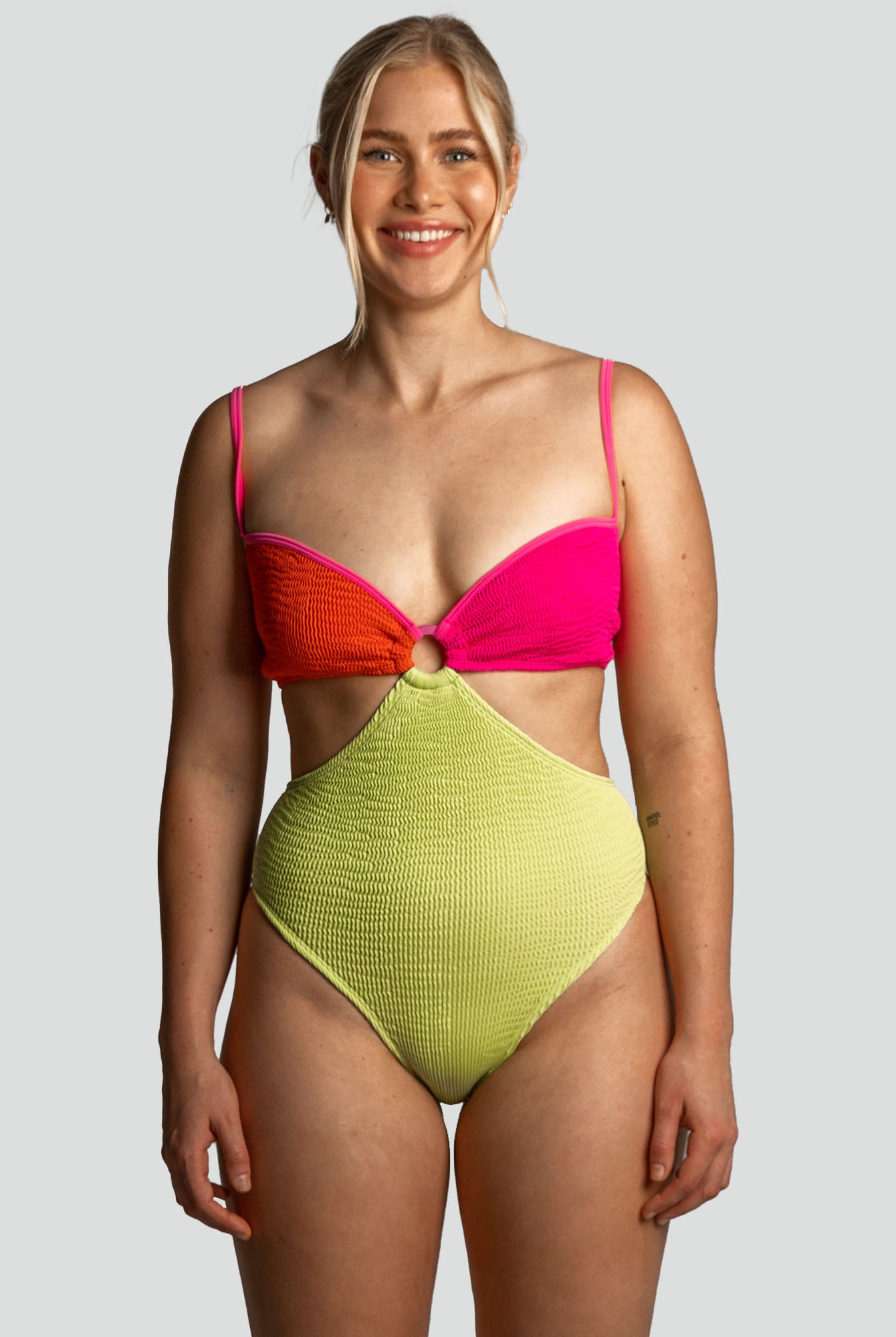 Cleonie Swim Tri Color Lorne Maillot