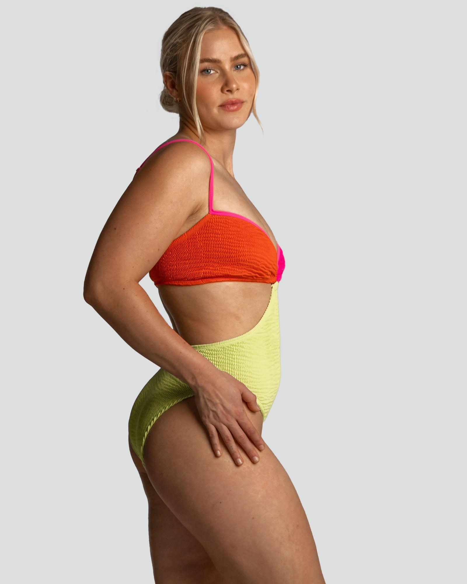 Cleonie Swim Tri Color Lorne Maillot