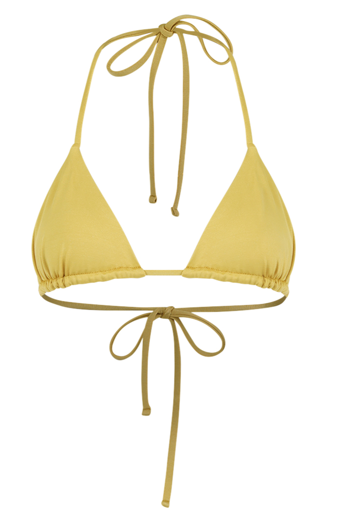 Bromelia Metallic Gold Gabriela Bikini Top