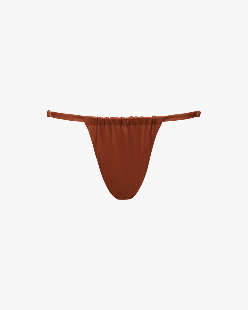 Weworewhat Espresso Adjustable Ruched Bottom