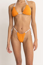 Rhythm Orange Terry Gathered Tie Side Itsy Pant