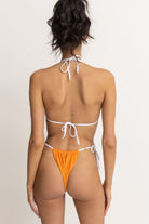 Rhythm Orange Terry Double Strap Tri Top
