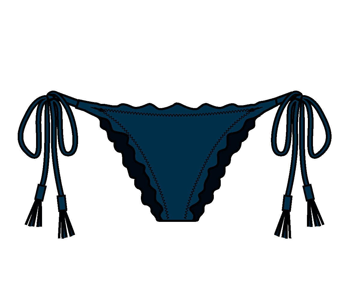 Rio De Sol Shark Shimmer Frufru Bottom