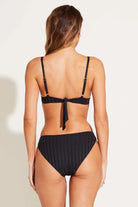 Vitamin A Black SuperRib Rossi Halter Underwire Top