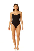 Anne Cole Black Vintage Lingerie Maillot