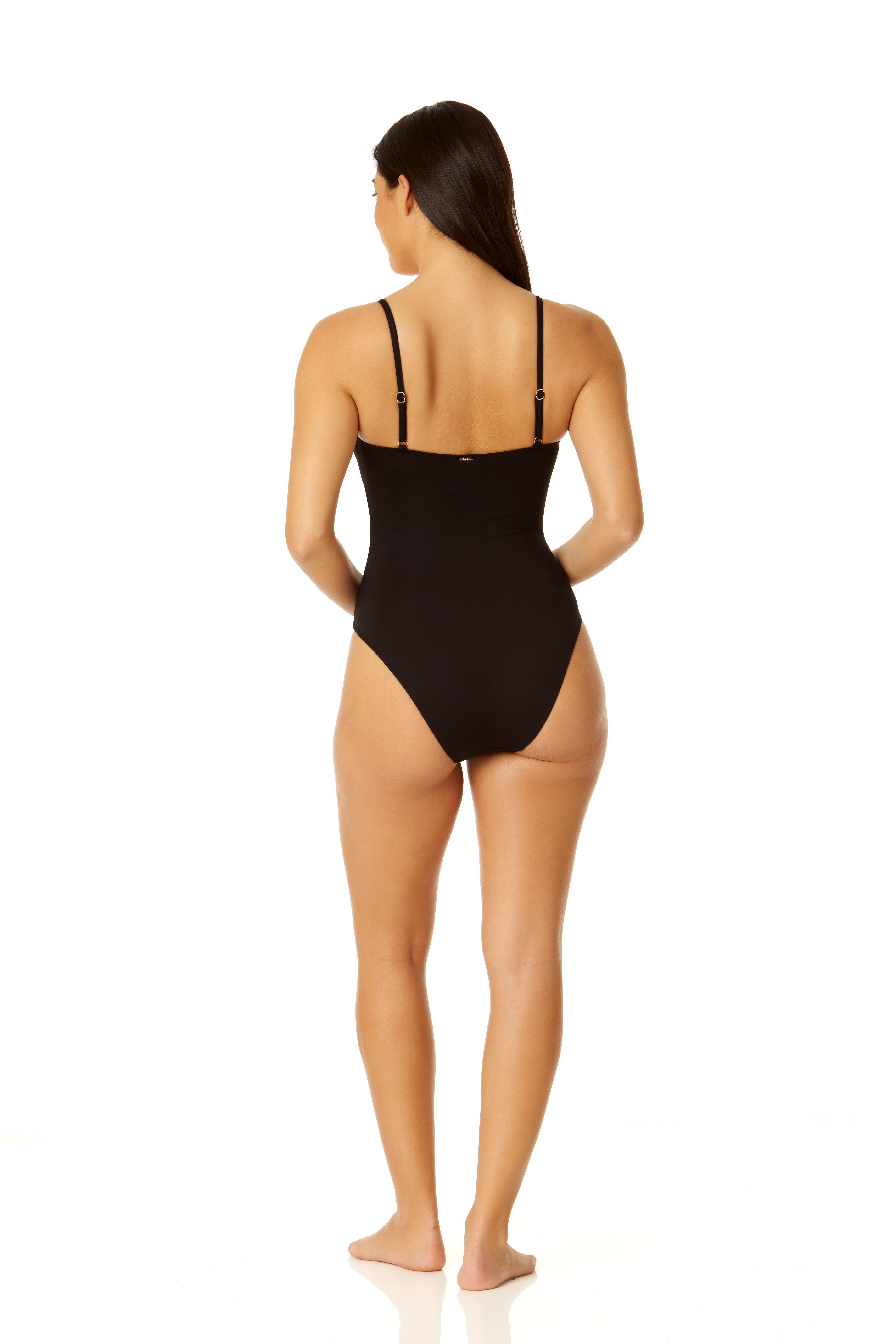 Anne Cole Black Vintage Lingerie Maillot