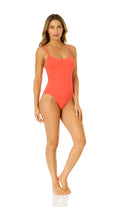 Anne Cole Coral Kiss Vintage Lingerie Maillot