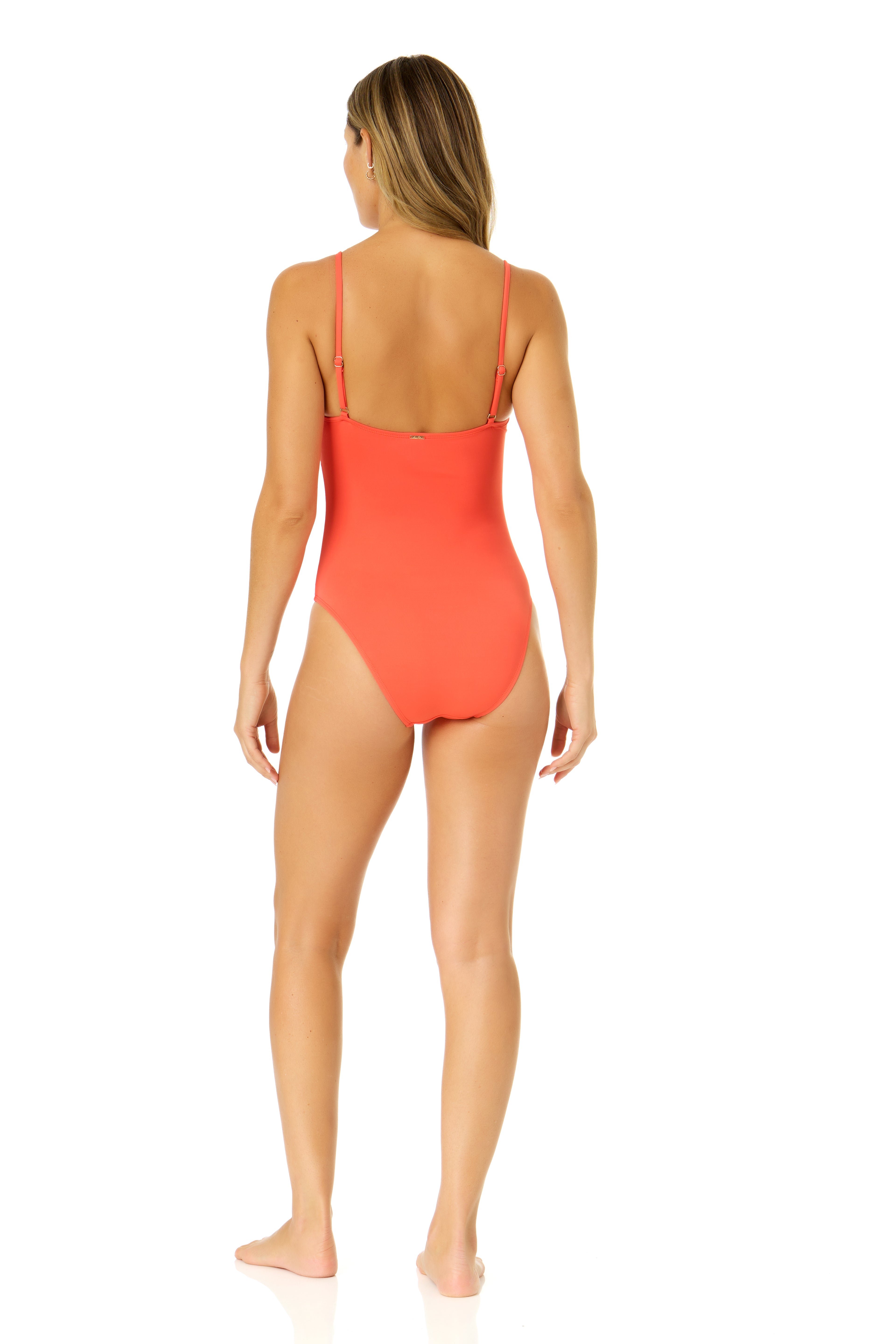 Anne Cole Coral Kiss Vintage Lingerie Maillot