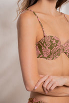 Maaji Pink Batike Jungle Cocoa Molded Underwire Bikini Top