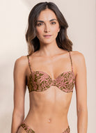 Maaji Pink Batike Jungle Cocoa Molded Underwire Bikini Top