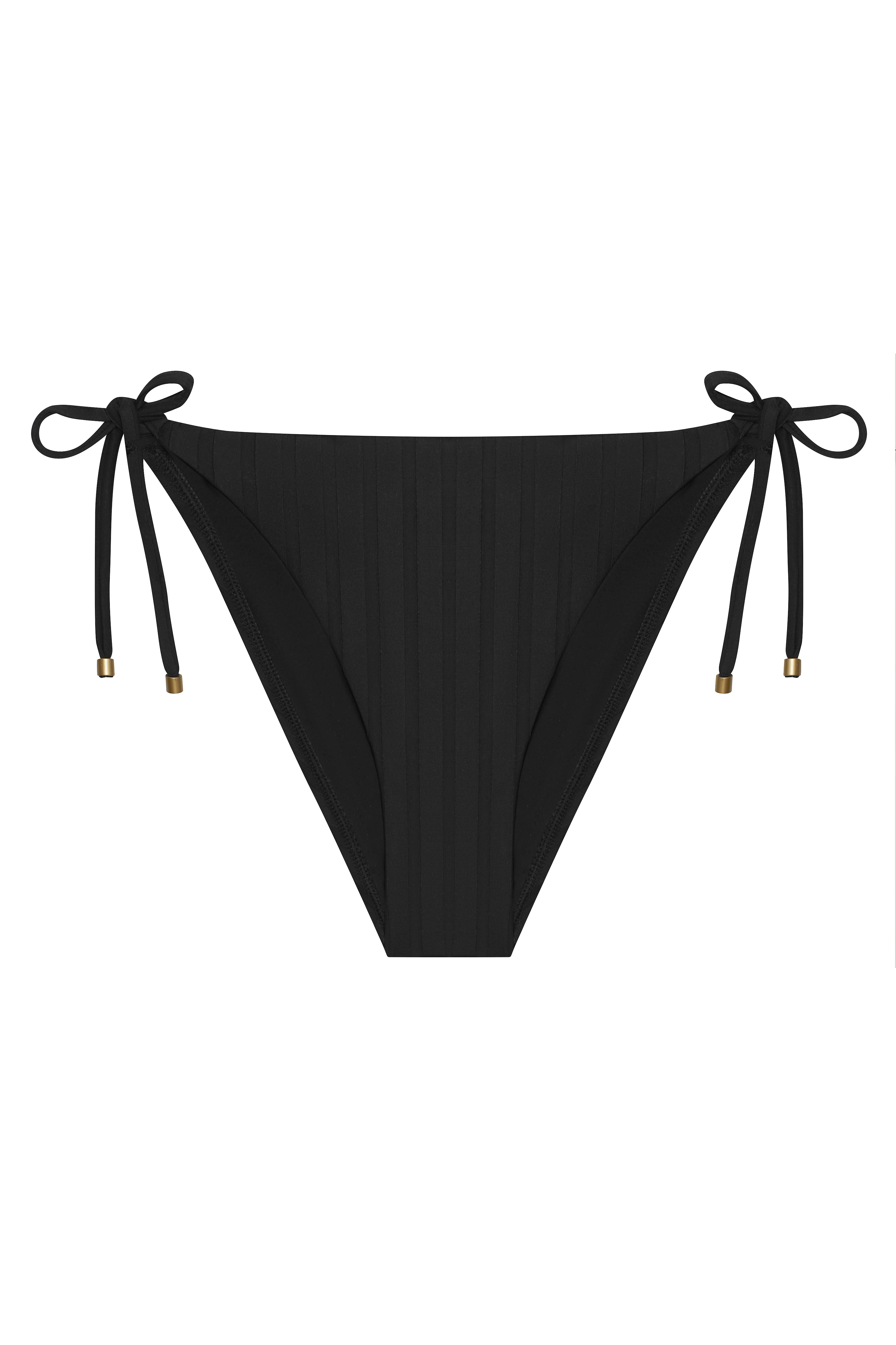 Vitamin A Black SuperRib Elle Tie Side Bottom