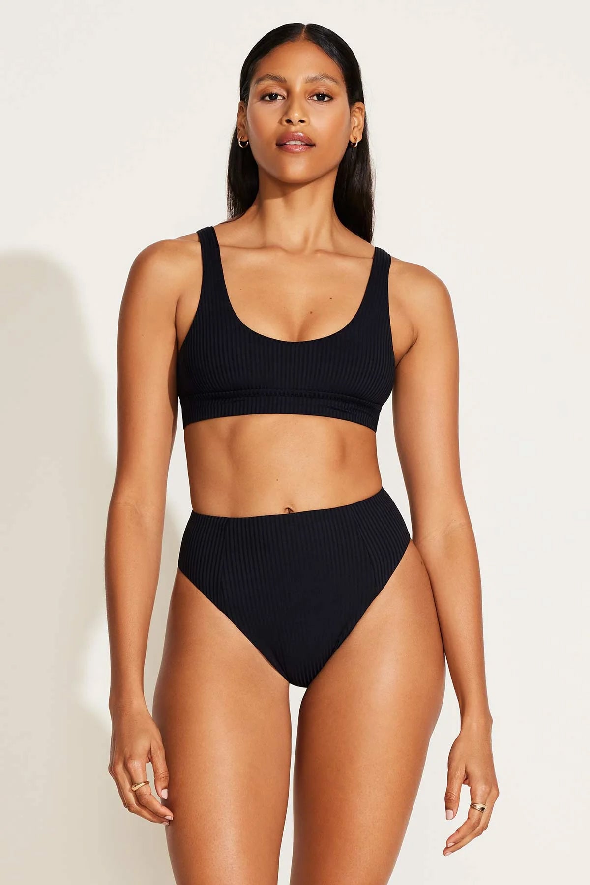 Vitamin A Black EcoRib Sienna High Waist