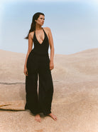 Vitamin A Black EcoLinen Tallows Wide Leg Pant