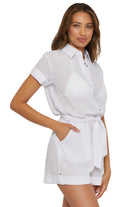 Becca White Cabana Short Romper