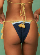 Maaji Chevron Crochet Sunshiny Tie Side Bikini Bottom