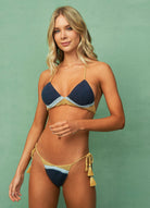 Maaji Chevron Crochet Sunshiny Tie Side Bikini Bottom