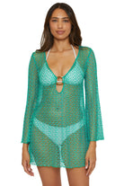 Becca Peacock Golden Crochet Tunic