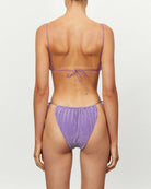 It's Now Cool Violet Lurex The Gather Tie Up Pant