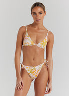 Poolside Paradiso Gardenia Positano Bralette Tri Tie Top