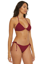 BCA by BECCA Burgundy Tie Side Bottom