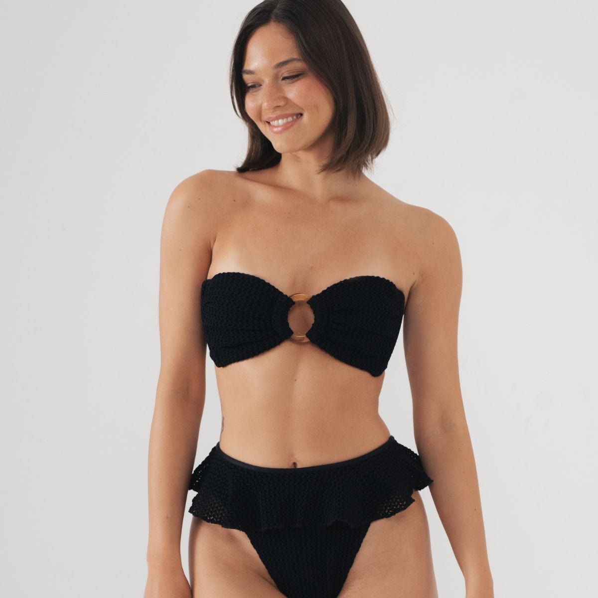 wide bandeau bikini top