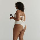 Montce Bone Crochet Tori Ties Bandeau Bikini Top