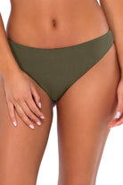 Bestswimwear Seaweed Rib Barely There Bottom