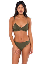 Bestswimwear Seaweed Rib Barely There Bottom