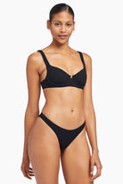 Vitamin A Black Ecorib DD Demi Top