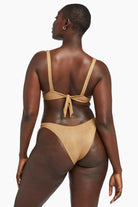 Vitamin A Golden Glow Metallic Demi Top