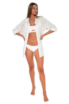 Sunsets White Lily Delilah Shirt