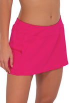 Sunsets Begonia Sandbar Rib Sporty Swim Skirt