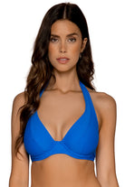 Sunsets Electric Blue Muse Halter Top