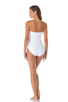 Anne Cole White Twist Front Strapless One Piece