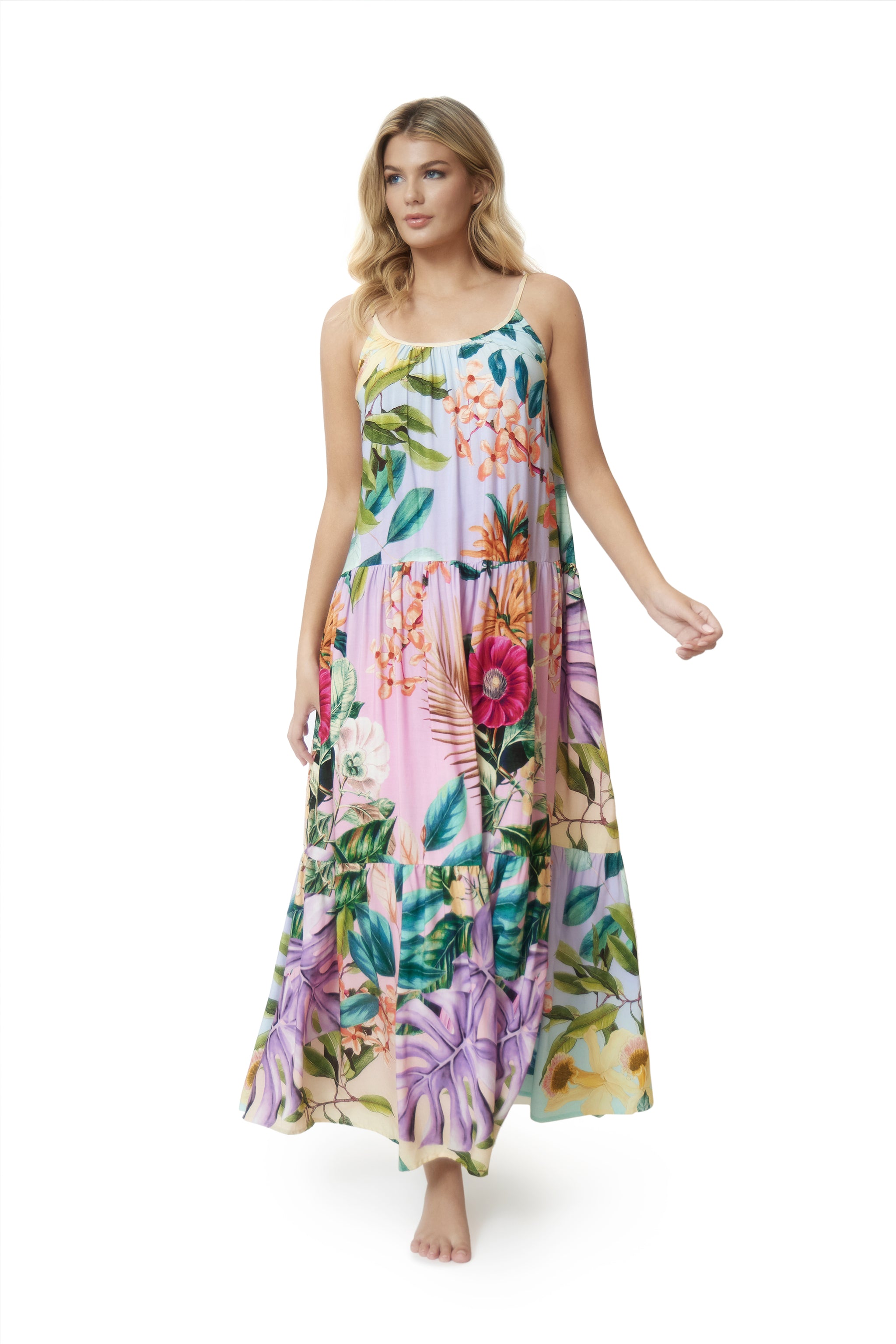 PQ | LAO-1238D | AARON LONG DRESS | LAVENDER OASIS | XS/S