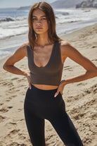 By Together Plunge V-neck Crop Tank